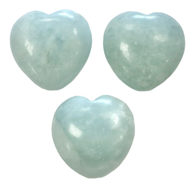 Aquamarine Heart A 30mm x3