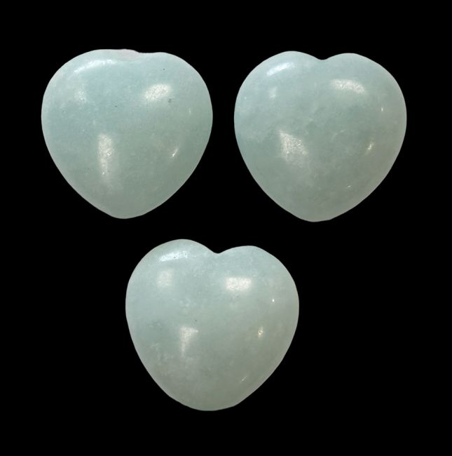 Aquamarine Heart A 30mm x3