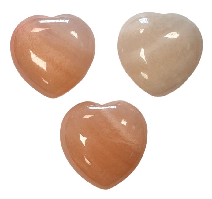 Orange Aventurine Heart A 30mm x3