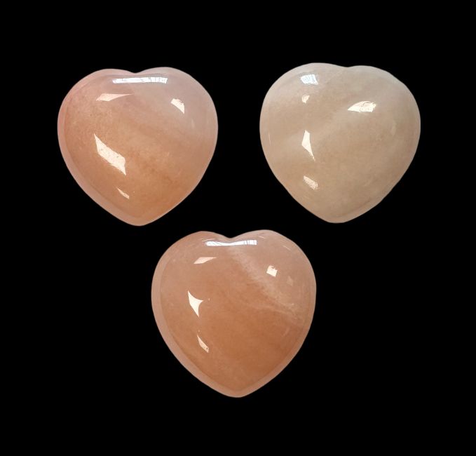 Orange Aventurine Heart A 30mm x3