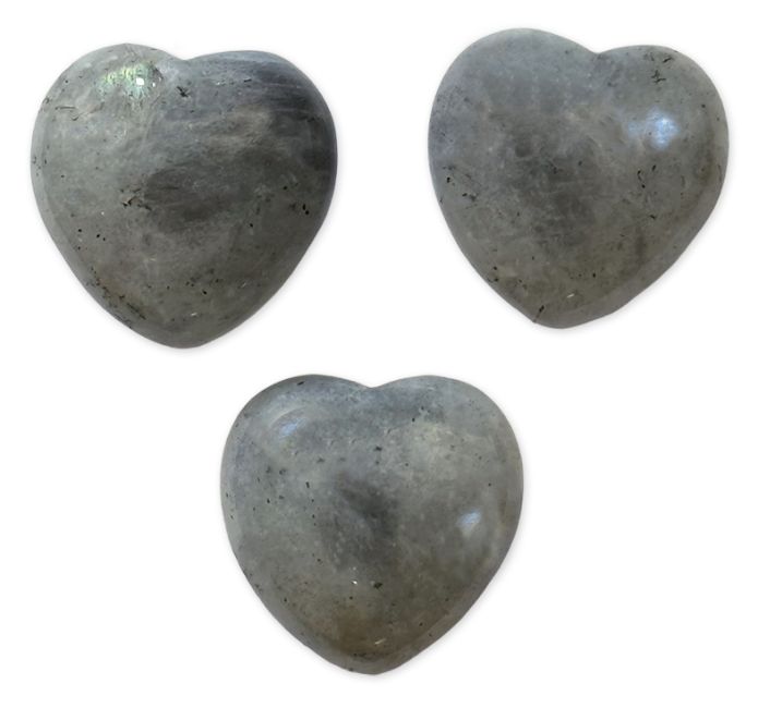 Labradorite Heart 30mm x 3