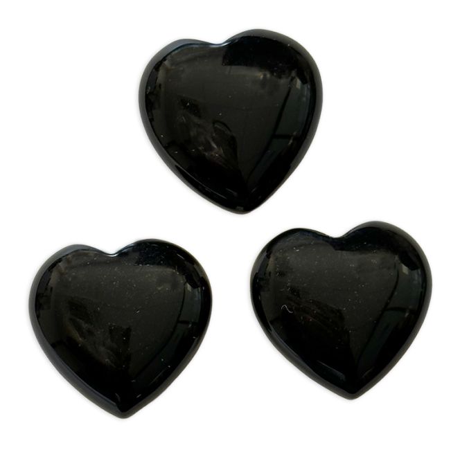 Black Obsidian Heart A 30mm x 3