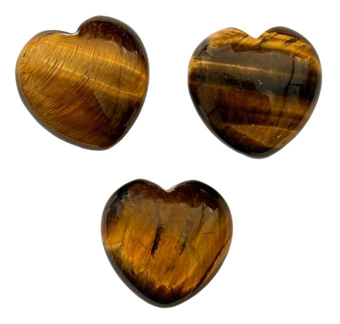 Tiger Eye Heart A 30mm x 3