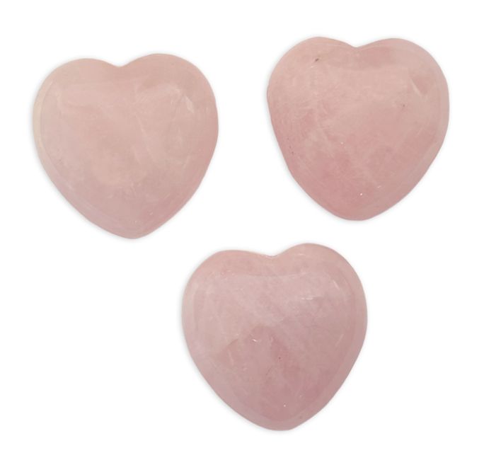 Rose Quartz Heart A 30mm x 3