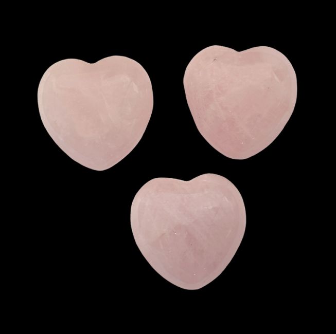 Rose Quartz Heart A 30mm x 3