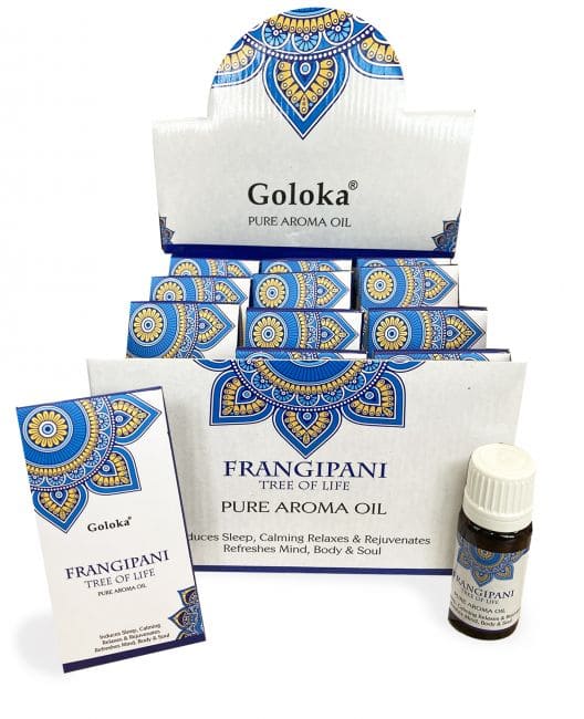 Goloka Frangipani Scented Oil 10mL x 12