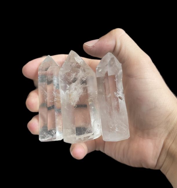 Madagascar rock crystal prisms - 8 pieces 1.020k