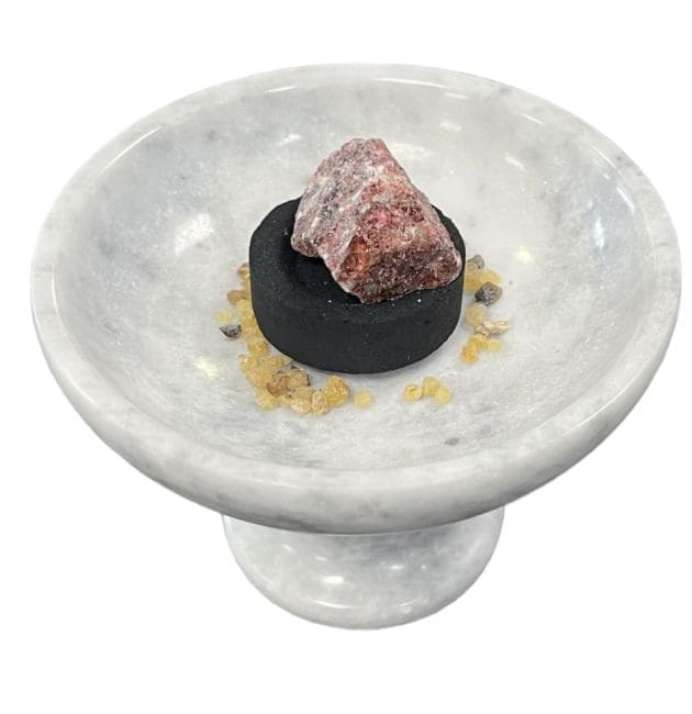 Charcoal holder in natural stone, Onyx