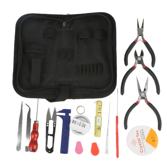 Kit of 16 beading jewelry tools
