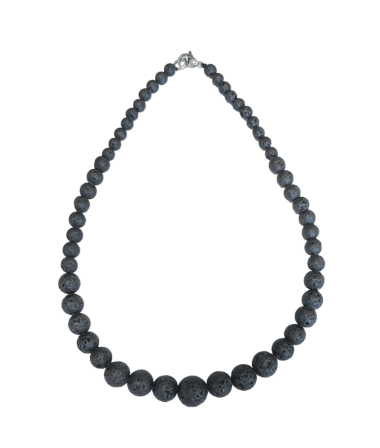 Lava Stone Necklace Drop Beads 6-14mm 45cm