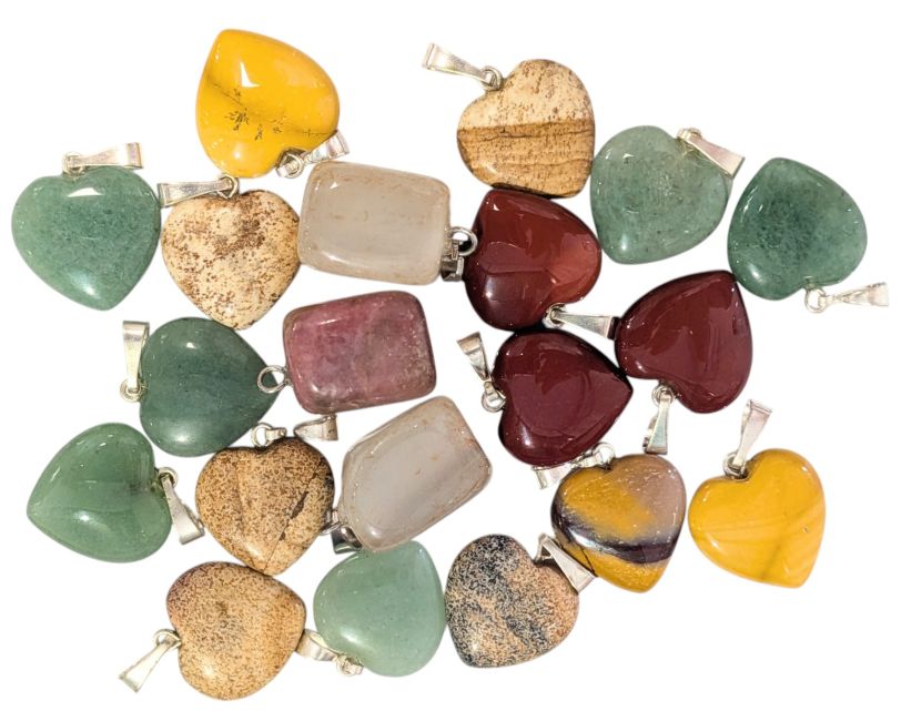 incense at Unique set of 20 natural stone pendants