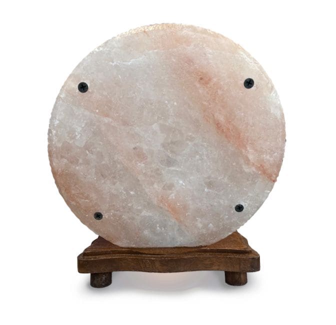 Himalayan salt lamp with exchangeable panel