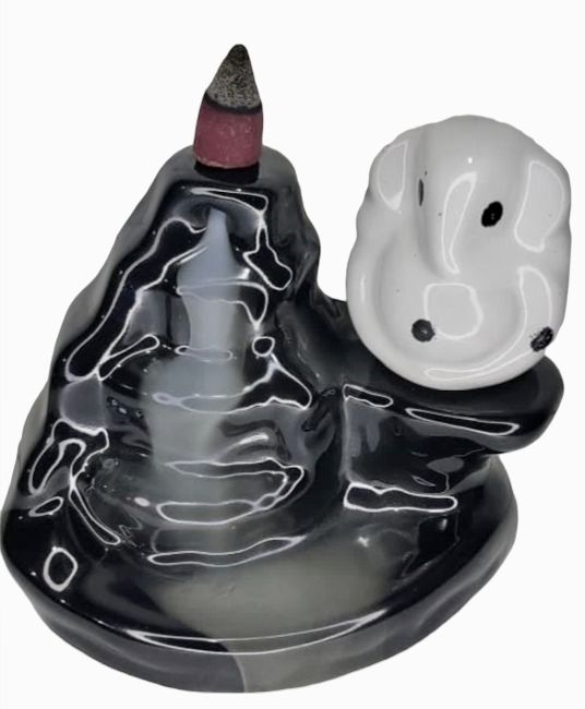 Ganesha ceramic backflow incense holder