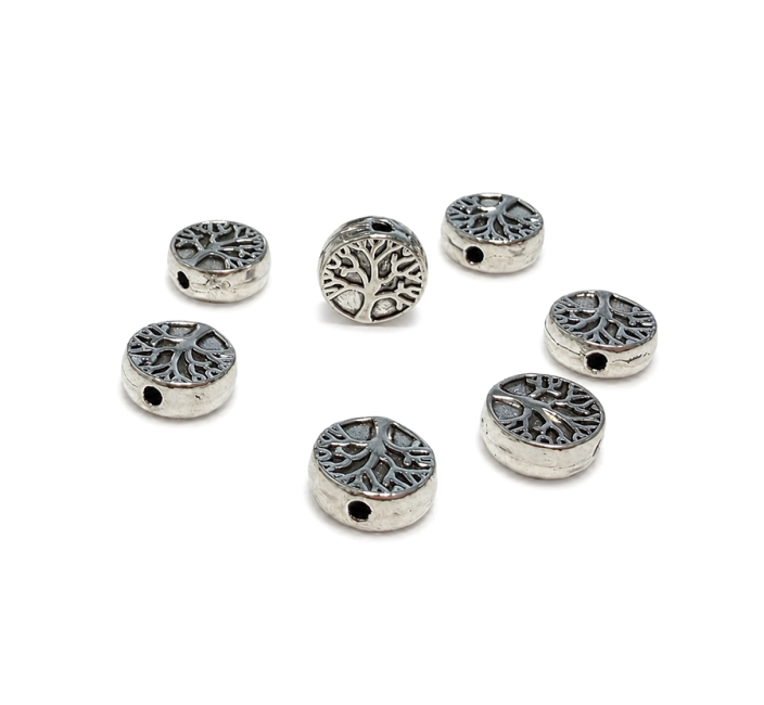 incense at Stainless Steel Round Tree of Life Spacer Beads 9mm x50
