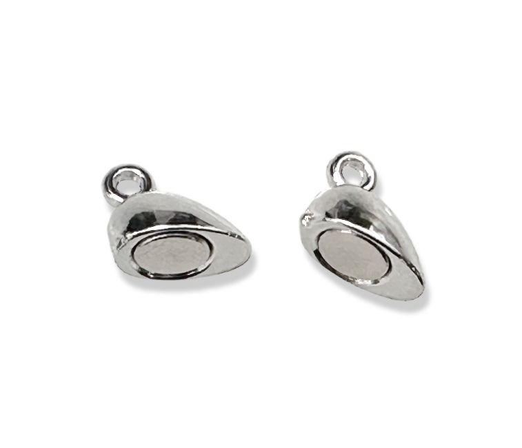 Silver Metal Magnetic Ball Clasp 8mm x20