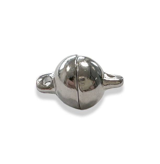 Silver Metal Magnetic Ball Clasp 8mm x20