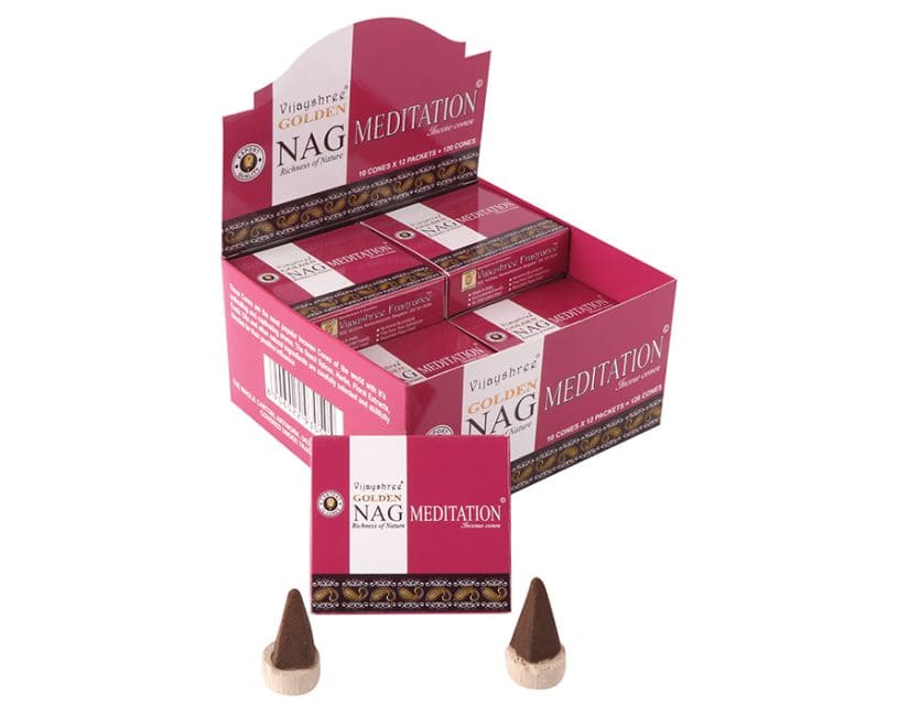 VIjayshree Golden nag Meditation cones incense