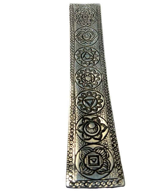 White metal incense holder 7 Chakras 27cm