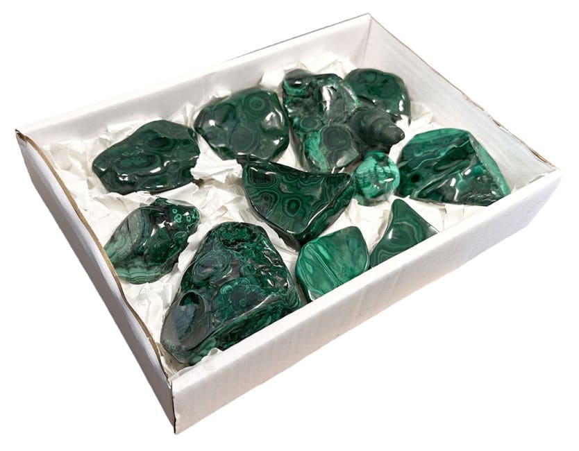 Polished Malachites pack one side 1900g