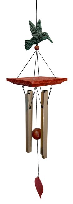 Hummingbird Bronze Square Chime 60cm