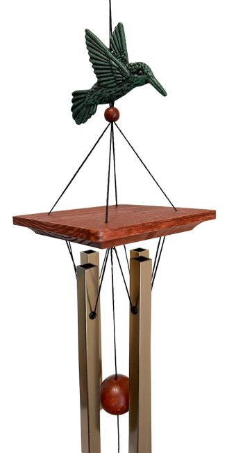 Hummingbird Bronze Square Chime 60cm