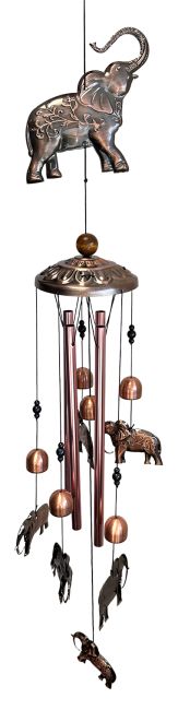 Wind Chime Rose Gold Elephant 92cm