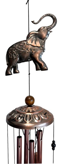 Wind Chime Rose Gold Elephant 92cm