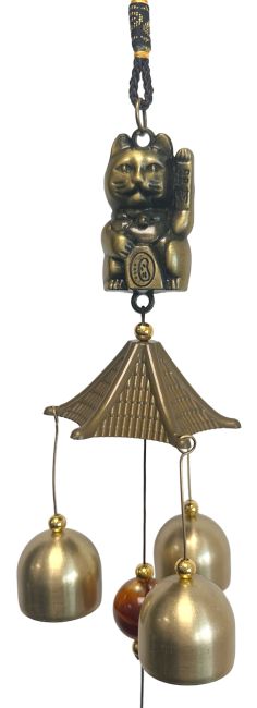 Lucky Cat Metal Chime 47cm