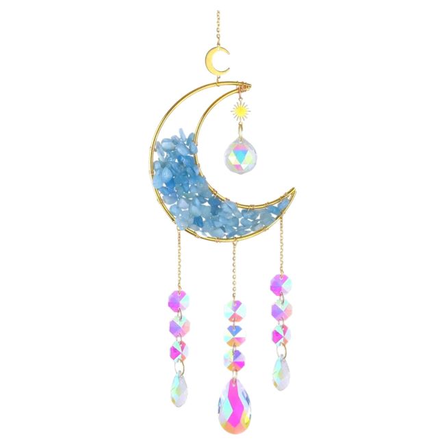 Aquamarine Sun and Moon Mobile