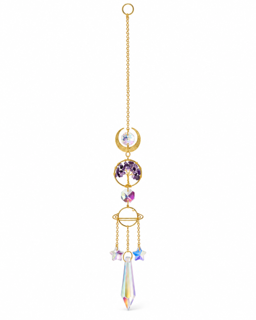 incense at Tree of Life Amethyst Sun Catcher|gb