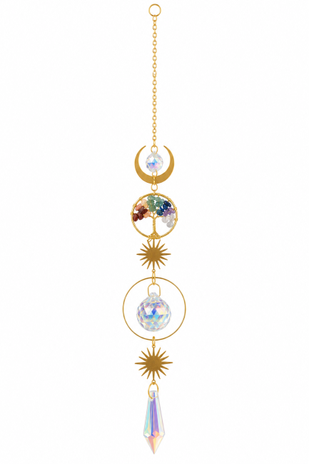 incense at Tree of Life 7 Chakras Suncatcher|gb