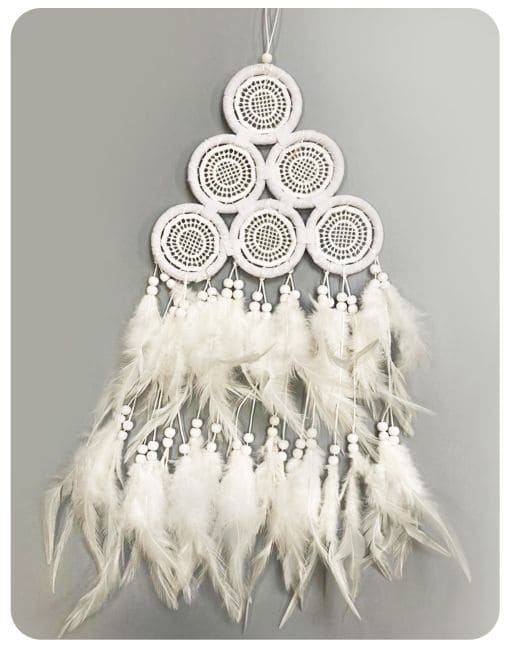 Dreamcatcher Pyramid white diameter 17 cm