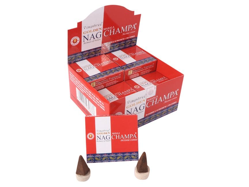 Vijayshree incense golden nag champa cones