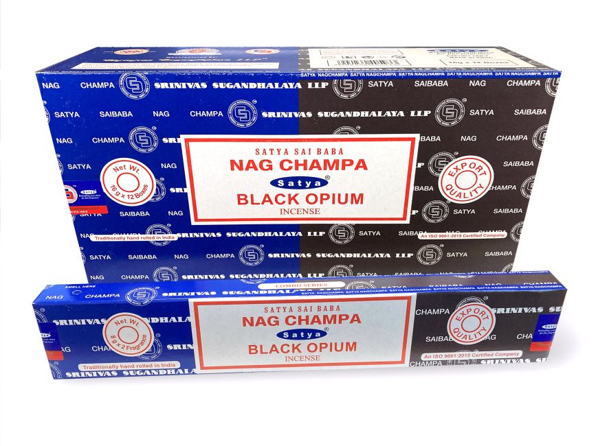 Satya Nag Champa & Black Opium Incense 15g