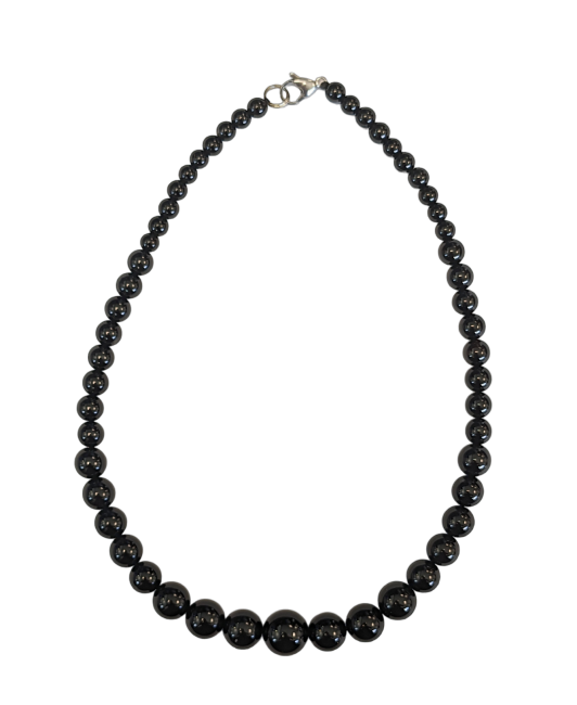 Onyx A Necklace Drop Beads 6-14mm 45cm