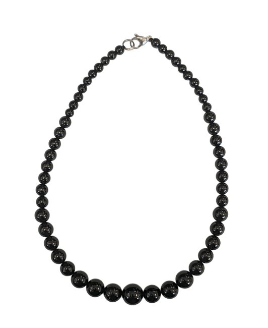 Onyx A Necklace Drop Beads 6-14mm 45cm