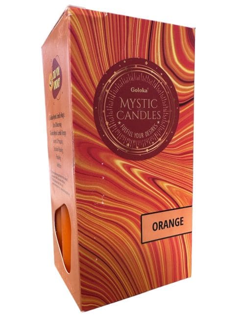 Orange Mass Tinted Goloka Candles 13cm 20pcs