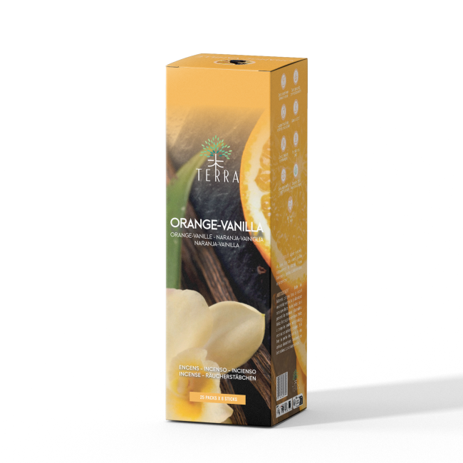 TERRA Orange Vanilla incense without charcoal 12grs