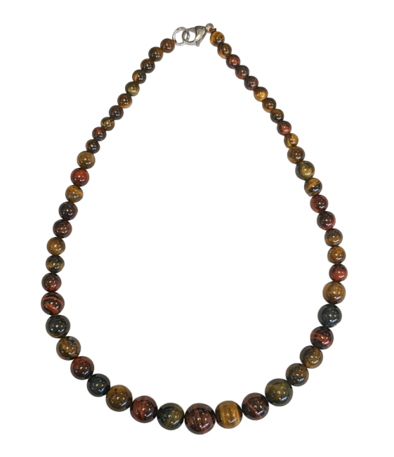 Tiger Eye Multicolor Necklace Drop Beads 6-14mm 45cm
