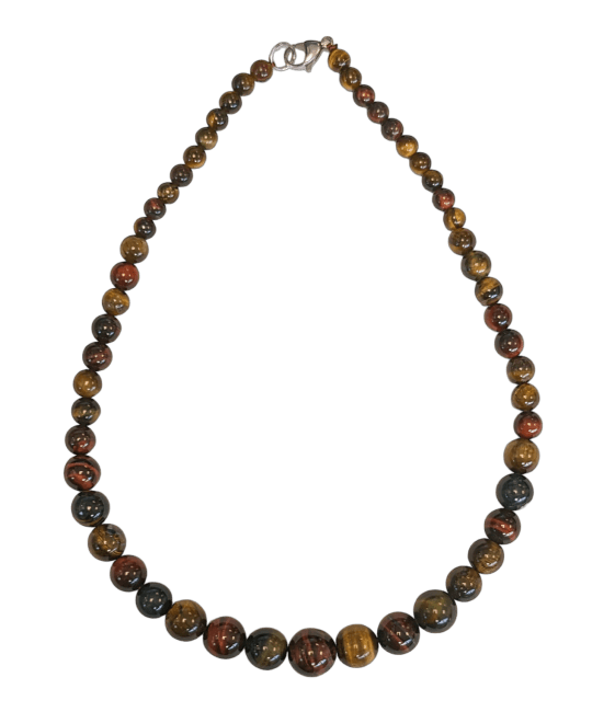 Tiger Eye Multicolor Necklace Drop Beads 6-14mm 45cm