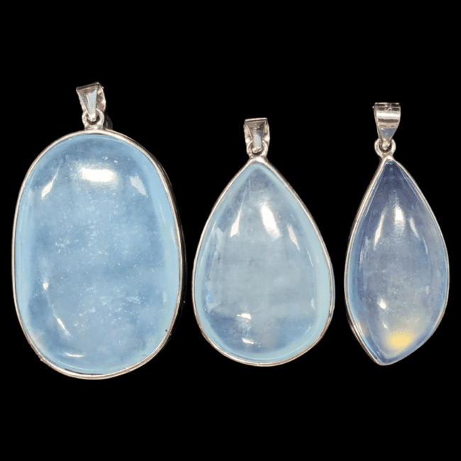 925 Silver Aquamarine Pendant AAA 3 pieces 19.32g