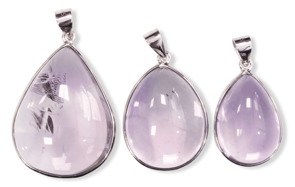 925 Silver Amethyst Pendant AAA 3 pieces 15.71g