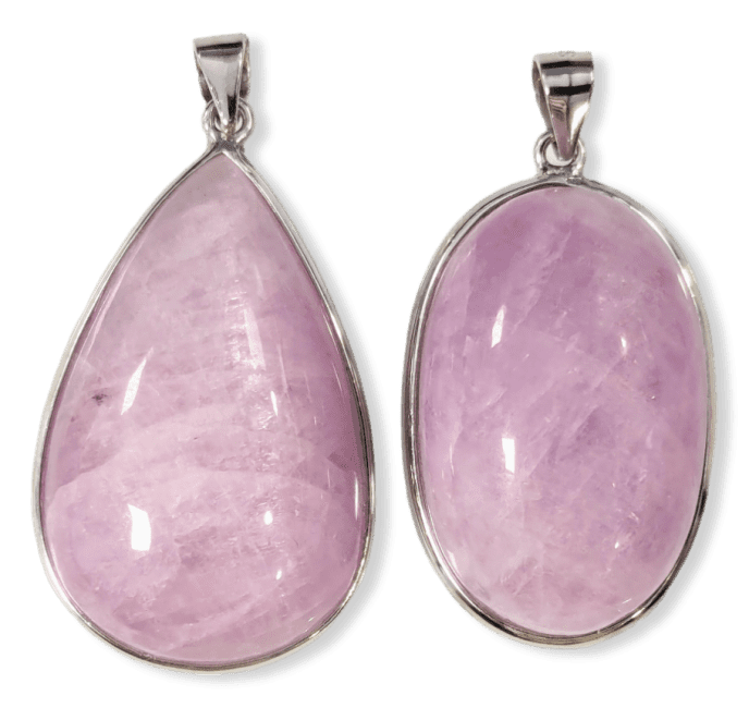 925 Silver Kunzite AA+ Pendant 2 pieces 21.4g