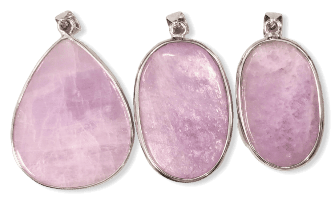 925 Silver Kunzite AA+ Pendant 3 pieces 22.75g