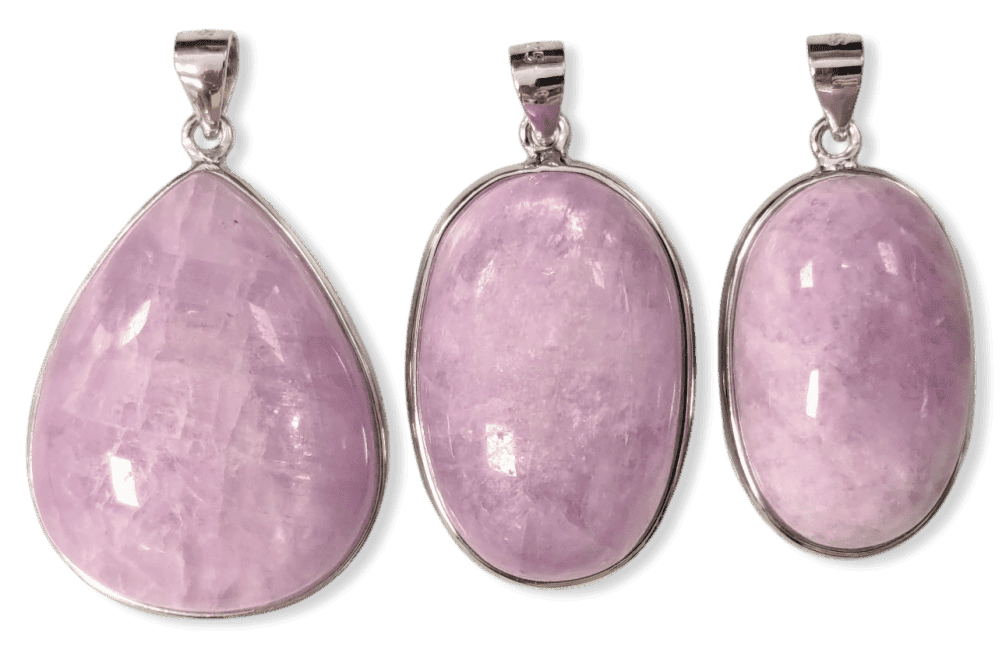 925 Silver Kunzite AA+ Pendant 3 pieces 22.75g