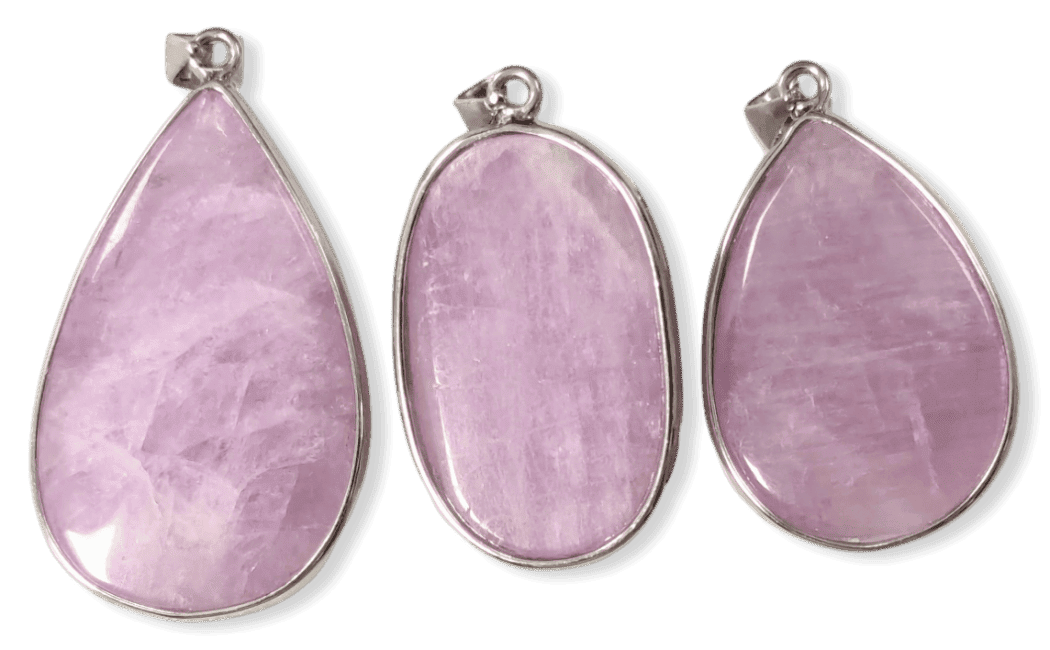 925 Silver Kunzite AA+ Pendant 3 pieces 23.62g