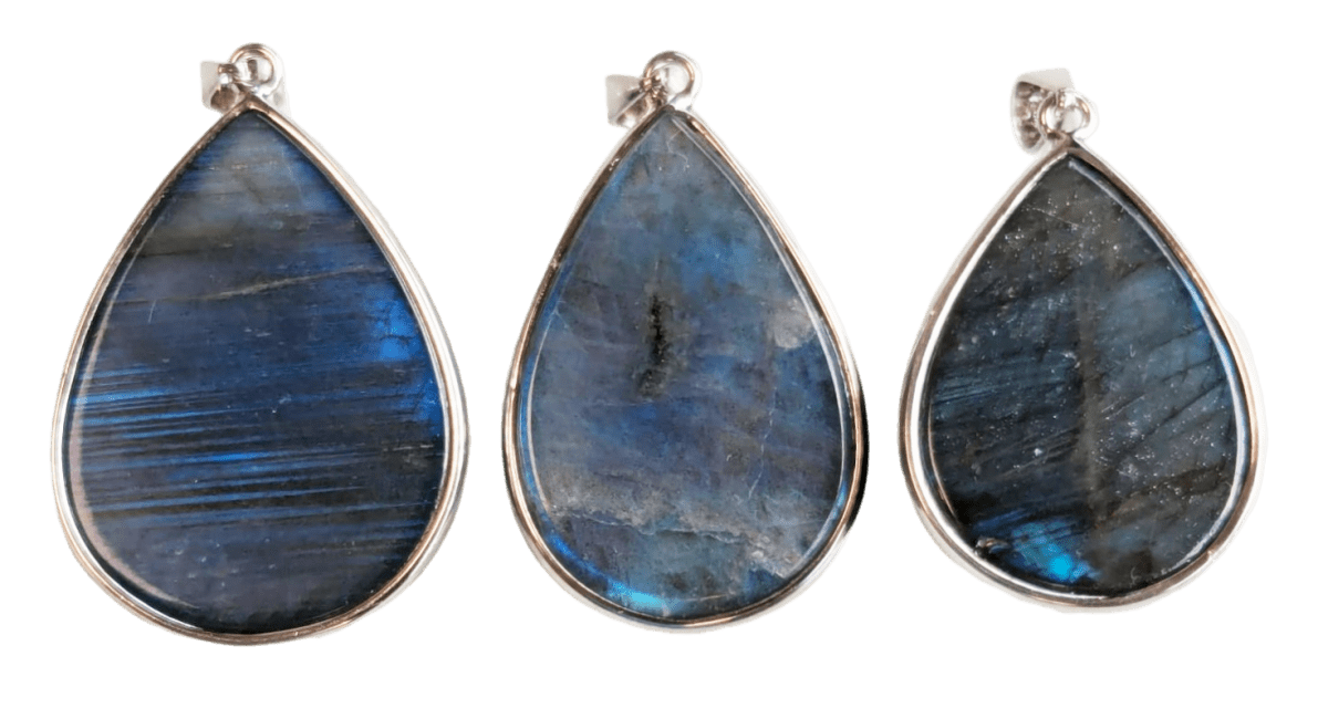 incense at 925 Silver Labradorite Pendant AAA 3 pieces 21.65g|gb