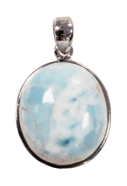 incense at 925 Silver Larimar AA Pendant 2.7g