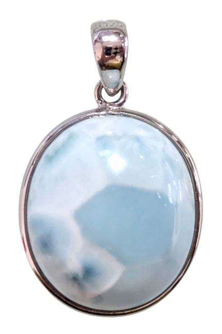 925 Sterling Silver Larimar Pendant AA 2.31g