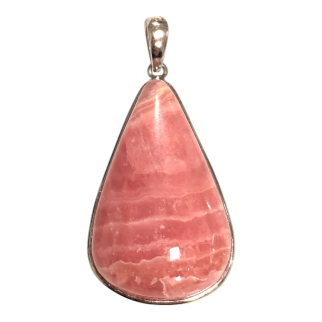 925 Sterling Silver Rhodochrosite Pendant, AAA Silver, 1 piece, 5.34g